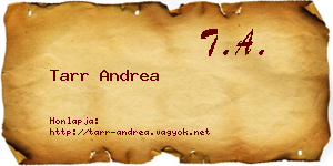 Tarr Andrea névjegykártya