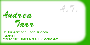 andrea tarr business card